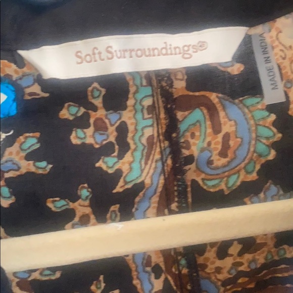 Soft Surroundings S multi colored print top - Picture 4 of 9